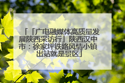「广电融媒体高质量发展陕西采访行」陕西汉中市：徐家坪铁路风情小镇 出站就是景区