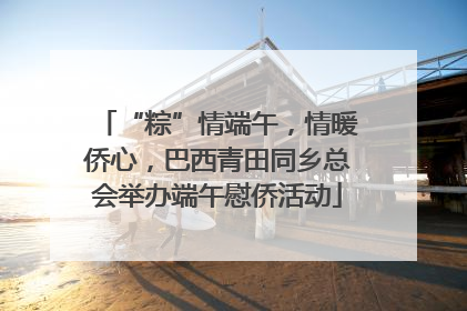 “粽”情端午，情暖侨心，巴西青田同乡总会举办端午慰侨活动