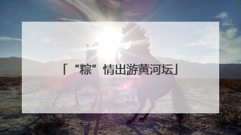 “粽”情出游黄河坛
