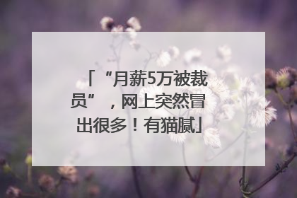 “月薪5万被裁员”，网上突然冒出很多！有猫腻