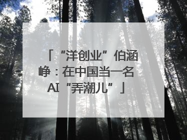 “洋创业”伯涵峥：在中国当一名AI“弄潮儿”