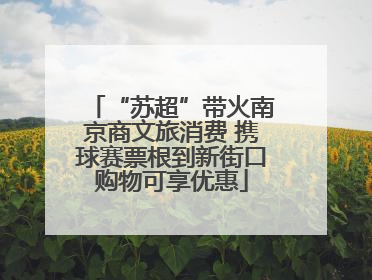 “苏超”带火南京商文旅消费 携球赛票根到新街口购物可享优惠