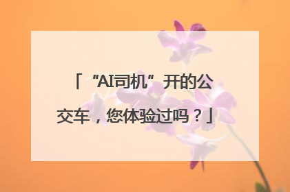 “AI司机”开的公交车，您体验过吗？
