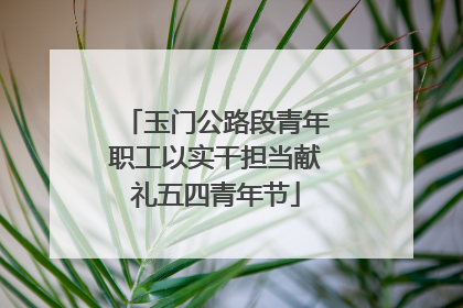 玉门公路段青年职工以实干担当献礼五四青年节