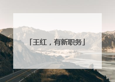王红，有新职务