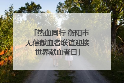 热血同行 衡阳市无偿献血者联谊迎接世界献血者日