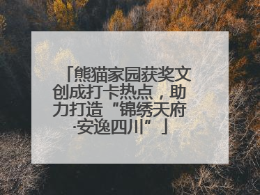 熊猫家园获奖文创成打卡热点，助力打造“锦绣天府·安逸四川”