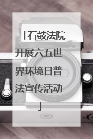 石鼓法院开展六五世界环境日普法宣传活动