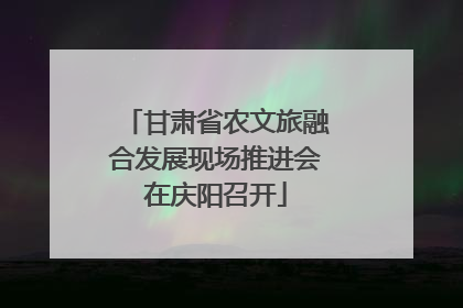 甘肃省农文旅融合发展现场推进会在庆阳召开