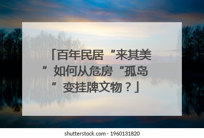 百年民居“来其美”如何从危房“孤岛”变挂牌文物？