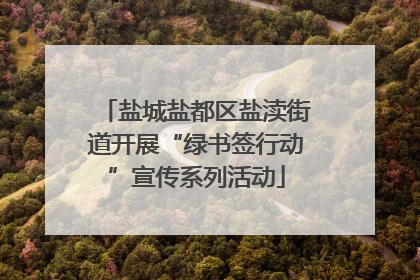 盐城盐都区盐渎街道开展“绿书签行动”宣传系列活动