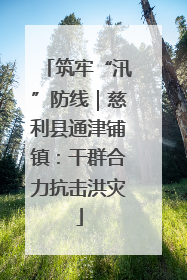 筑牢“汛”防线｜慈利县通津铺镇：干群合力抗击洪灾