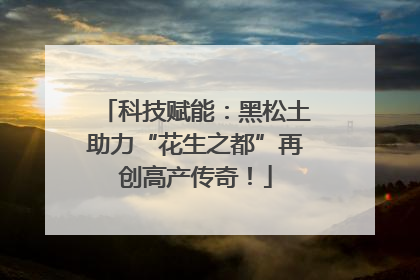 科技赋能：黑松土助力“花生之都”再创高产传奇！