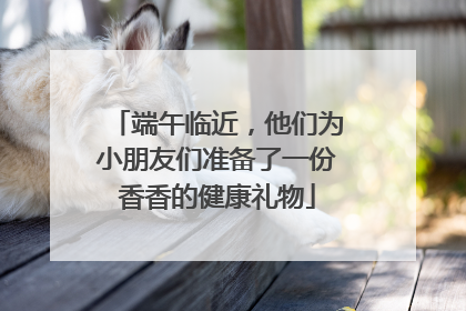 端午临近，他们为小朋友们准备了一份香香的健康礼物