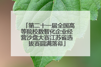 第二十一届全国高等院校数智化企业经营沙盘大赛江苏省选拔赛圆满落幕