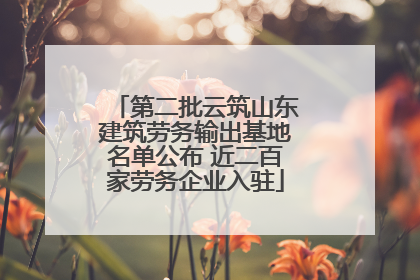 第二批云筑山东建筑劳务输出基地名单公布 近二百家劳务企业入驻