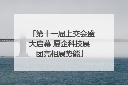 第十一届上交会盛大启幕 厦企科技展团亮相展势能