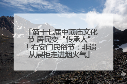 第十七届中顶庙文化节 居民变“传承人”！右安门民俗节：非遗从展柜走进烟火气