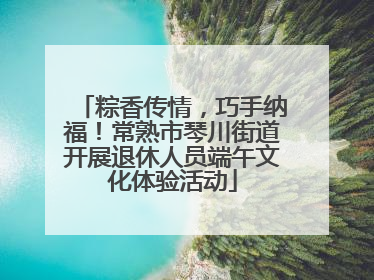 粽香传情，巧手纳福！常熟市琴川街道开展退休人员端午文化体验活动