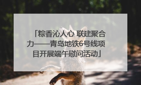 粽香沁人心 联建聚合力——青岛地铁6号线项目开展端午慰问活动