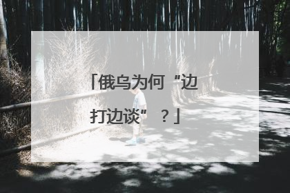 俄乌为何“边打边谈”？