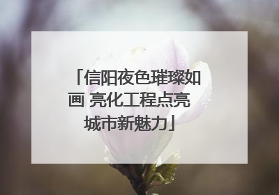 信阳夜色璀璨如画 亮化工程点亮城市新魅力