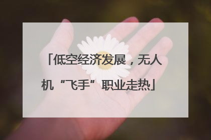 低空经济发展，无人机“飞手”职业走热