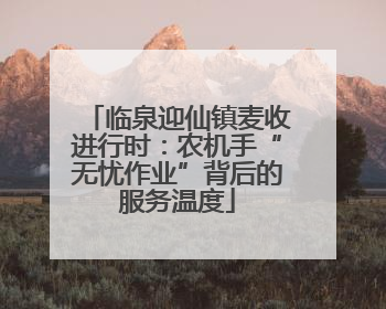 临泉迎仙镇麦收进行时：农机手“无忧作业”背后的服务温度