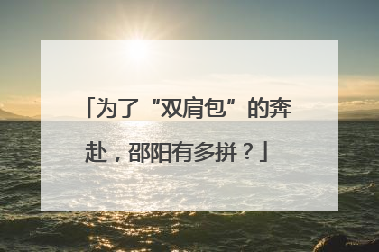 为了“双肩包”的奔赴，邵阳有多拼？