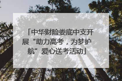 中华财险娄底中支开展“助力高考，为梦护航”爱心送考活动