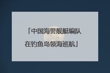 中国海警舰艇编队在钓鱼岛领海巡航