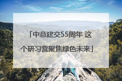 中意建交55周年 这个研习营聚焦绿色未来