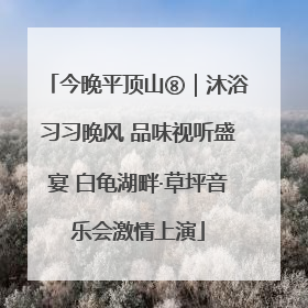 今晚平顶山⑧｜沐浴习习晚风 品味视听盛宴 白龟湖畔·草坪音乐会激情上演