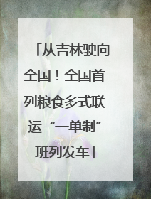 从吉林驶向全国！全国首列粮食多式联运“一单制”班列发车