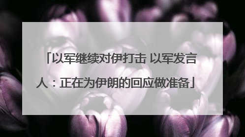 以军继续对伊打击 以军发言人：正在为伊朗的回应做准备