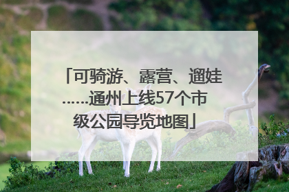 可骑游、露营、遛娃……通州上线57个市级公园导览地图