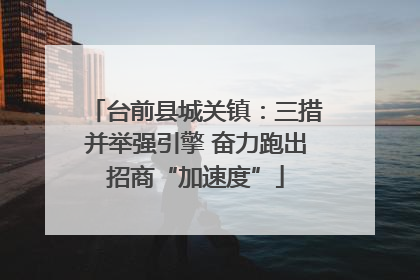 台前县城关镇：三措并举强引擎 奋力跑出招商“加速度”