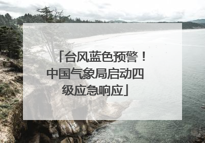 台风蓝色预警！中国气象局启动四级应急响应