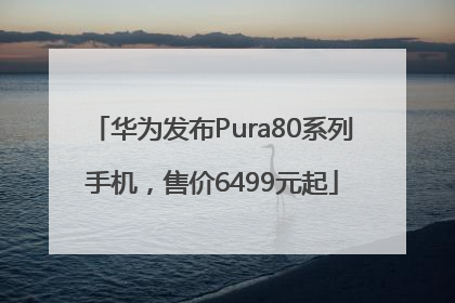 华为发布Pura80系列手机，售价6499元起