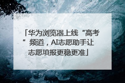 华为浏览器上线“高考”频道，AI志愿助手让志愿填报更稳更准