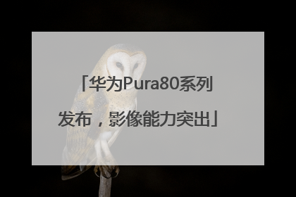 华为Pura80系列发布，影像能力突出