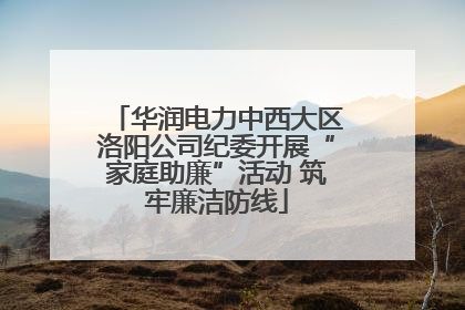 华润电力中西大区洛阳公司纪委开展“家庭助廉”活动 筑牢廉洁防线