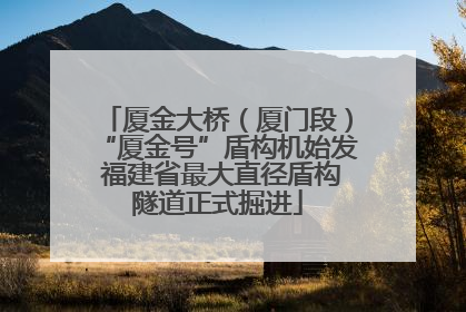 厦金大桥（厦门段）“厦金号”盾构机始发 福建省最大直径盾构隧道正式掘进