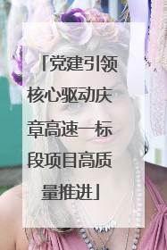 党建引领核心驱动庆章高速一标段项目高质量推进