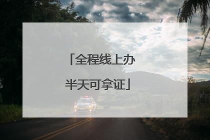 全程线上办 半天可拿证