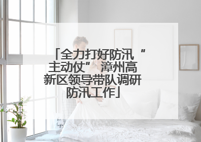 全力打好防汛“主动仗” 漳州高新区领导带队调研防汛工作