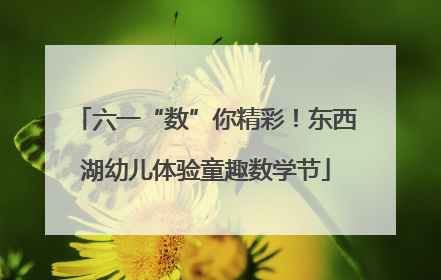 六一“数”你精彩！东西湖幼儿体验童趣数学节
