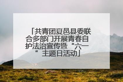 共青团夏邑县委联合多部门开展青春自护法治宣传暨“六一”主题日活动