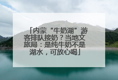 内蒙“牛奶湖”游客排队接奶？当地文旅局：是纯牛奶不是湖水，可放心喝