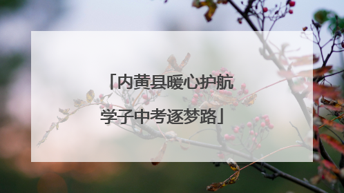 内黄县暖心护航学子中考逐梦路